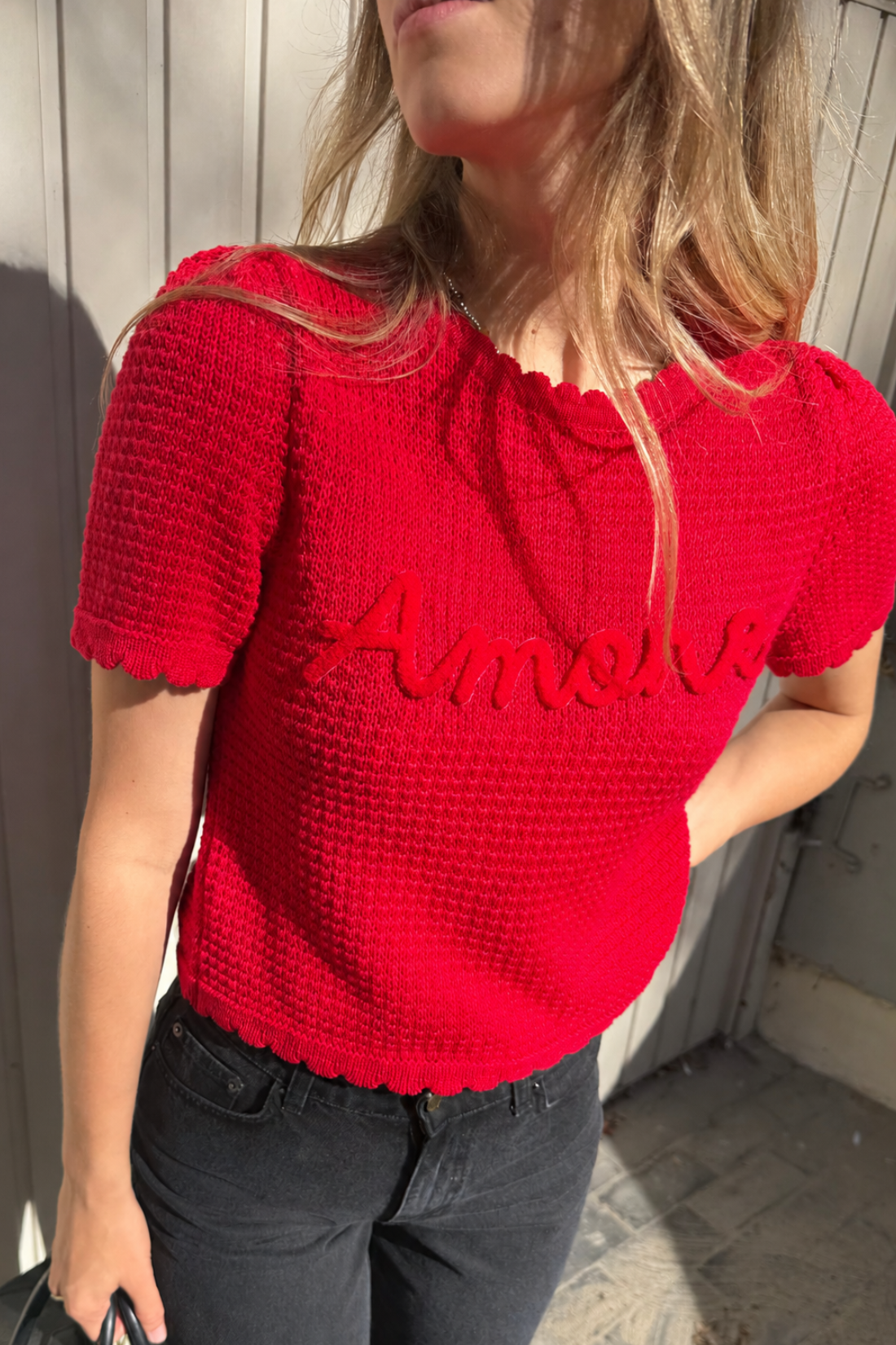 T-SHIRT FRIDA CZERWONY Z BAWEŁNY ORGANICZNEJ