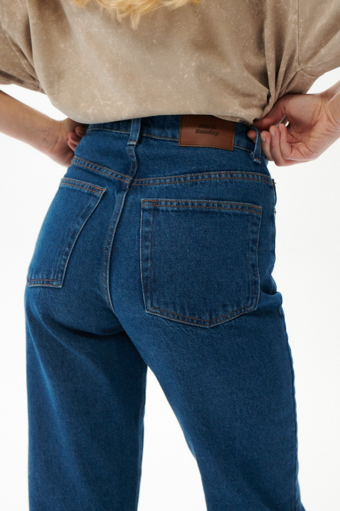 SPODNIE JEANSOWE ICONIC NIEBIESKIE - TALL