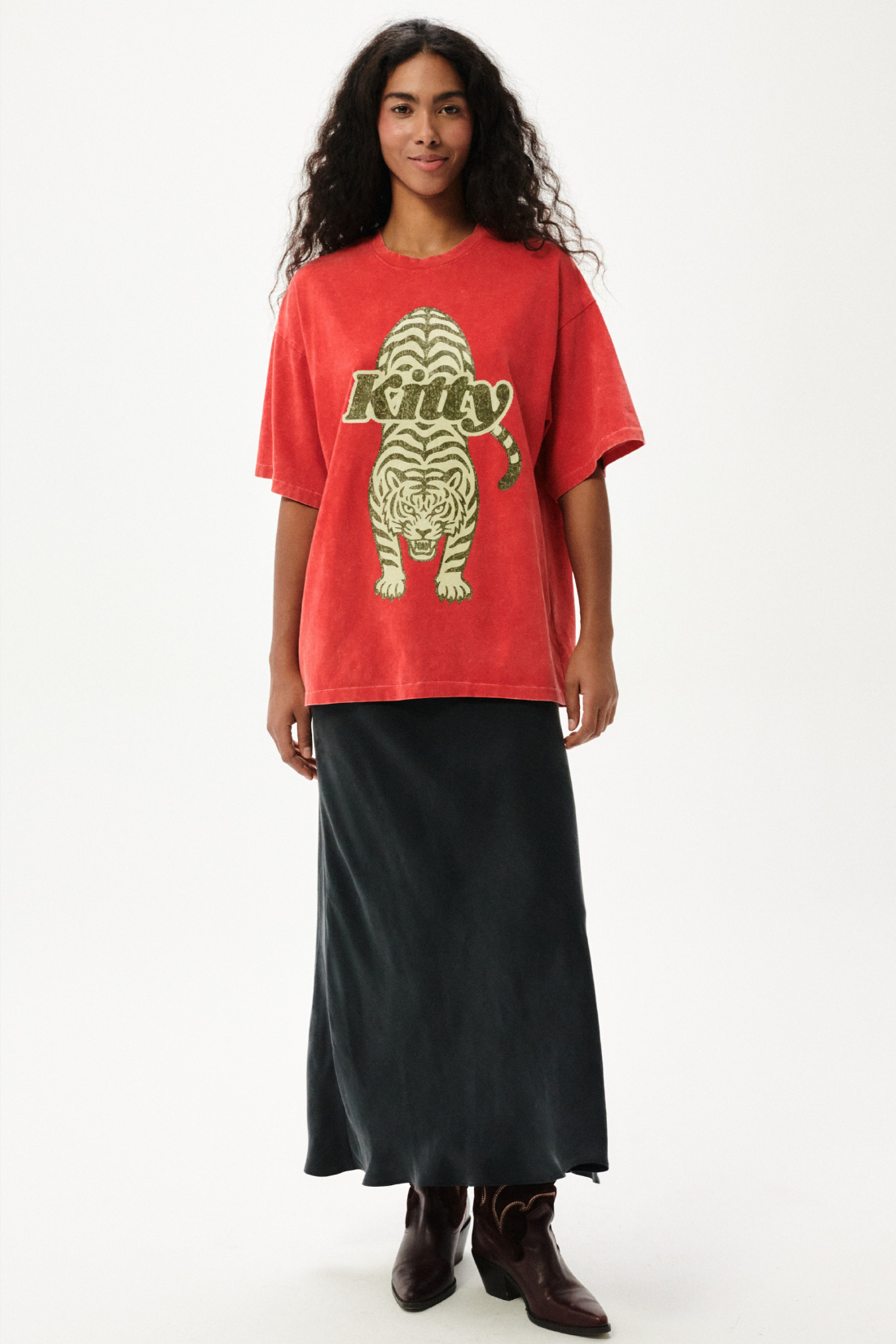 T-SHIRT KITTY CZERWONY