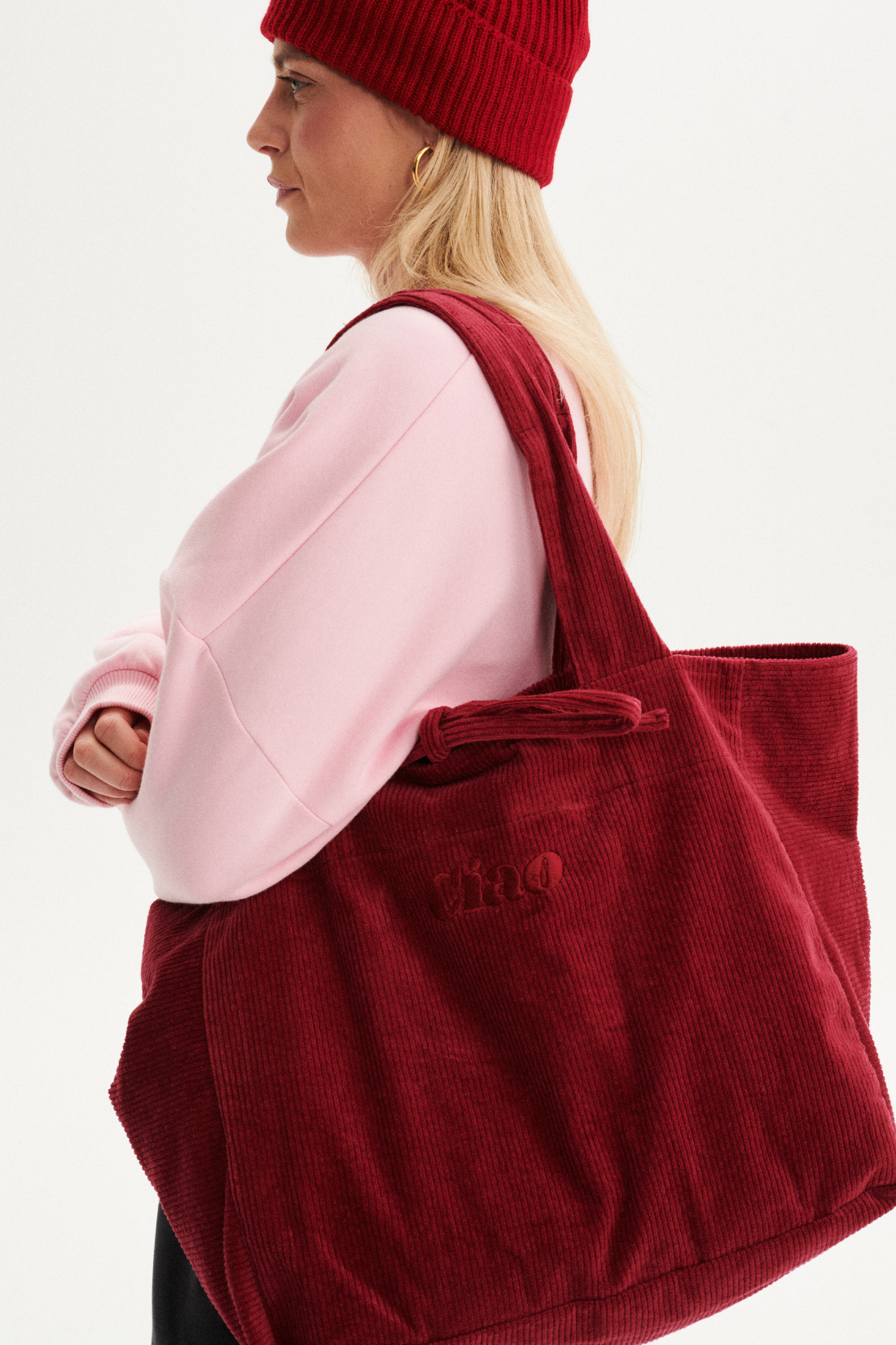 TORBA SHOPPER MALINOWA