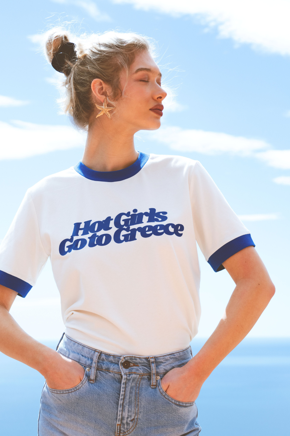 T-SHIRT HOT GIRL BIAŁY