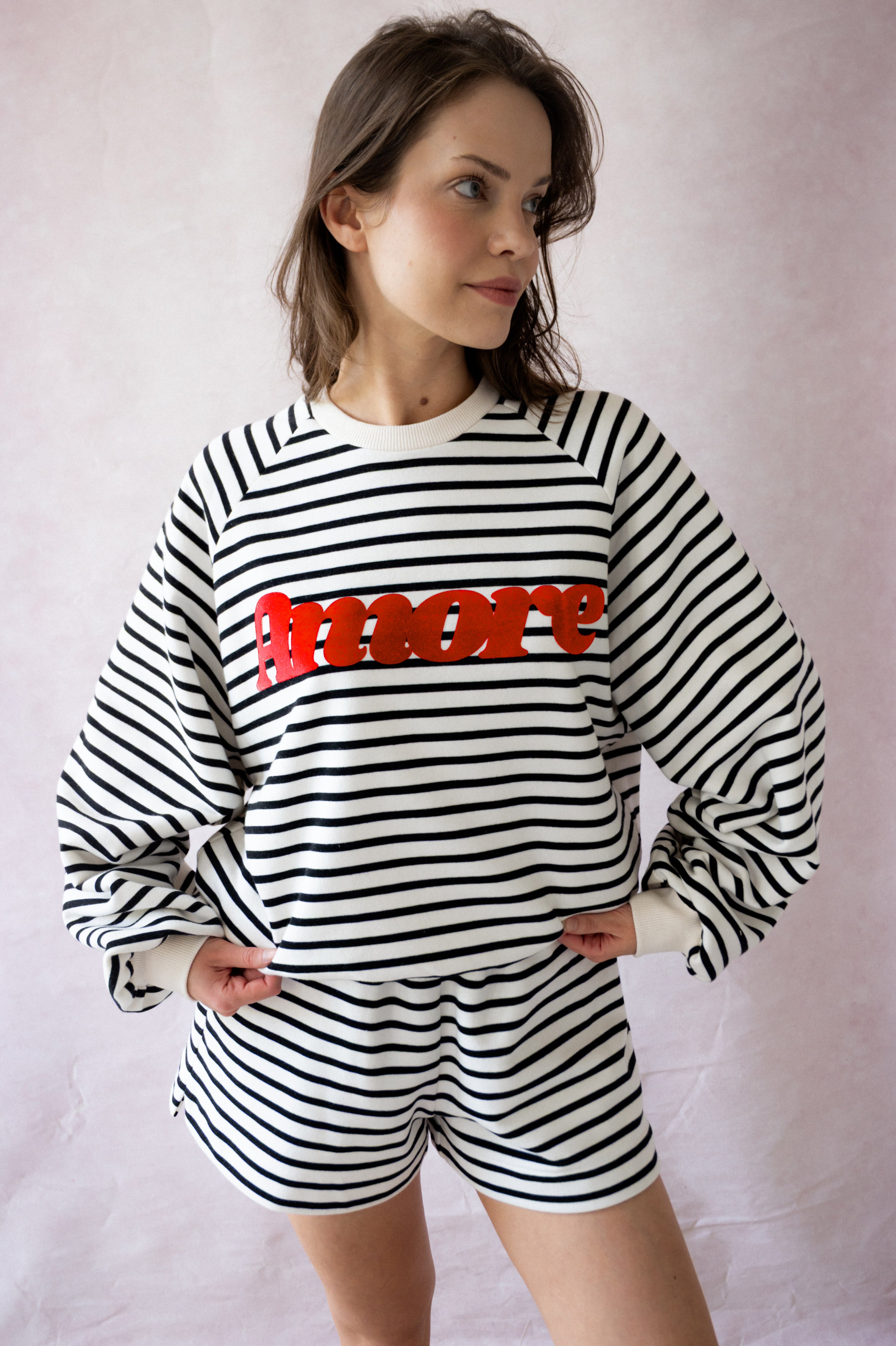 BLUZA CHIARA STRIPED KREMOWA