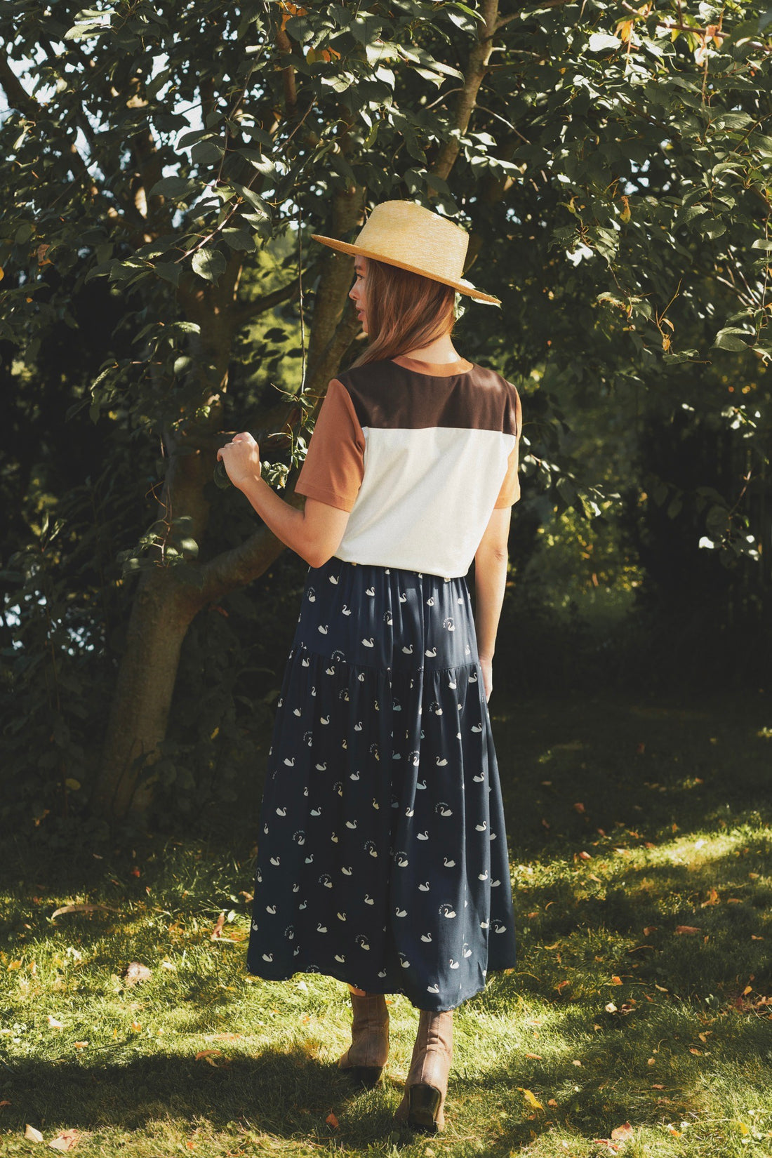 SPÓDNICA SELVA CIGNO BLU