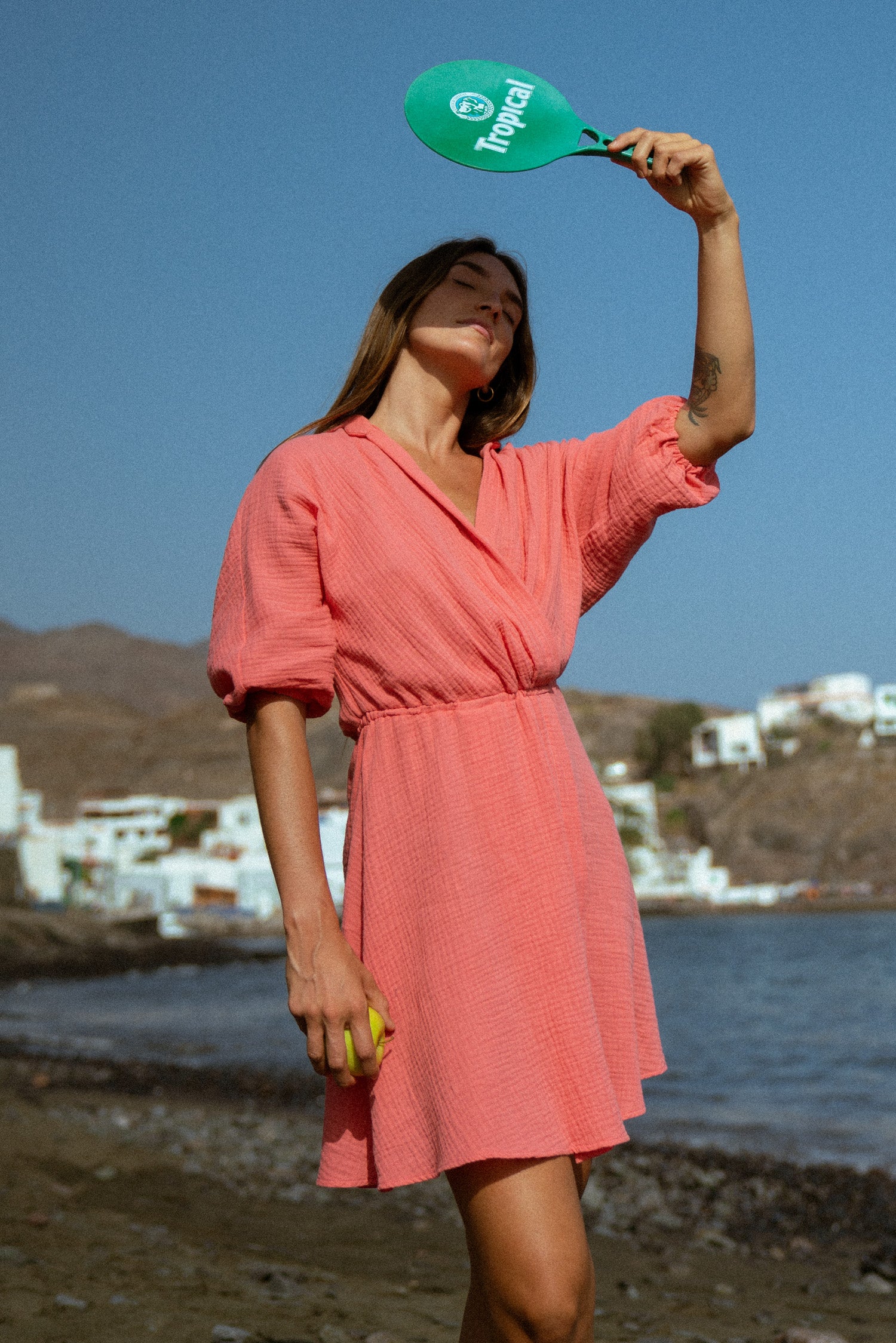 SUKIENKA SANTORINI KORALOWA