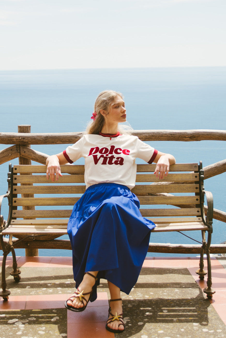 T-SHIRT DOLCE VITA BIAŁY