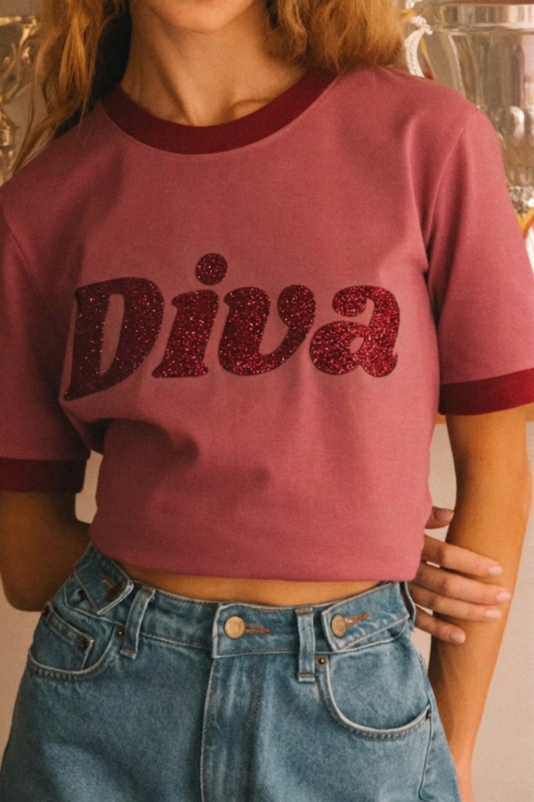 T-SHIRT DIVA BORDOWY