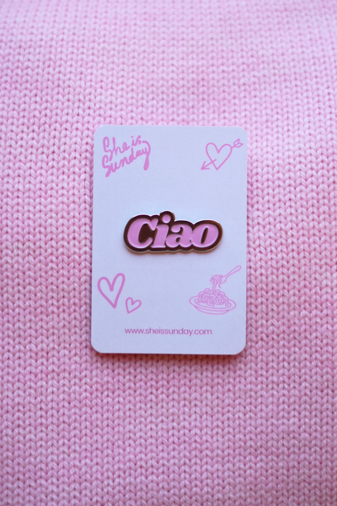 PRZYPINKA CIAO RÓŻOWA