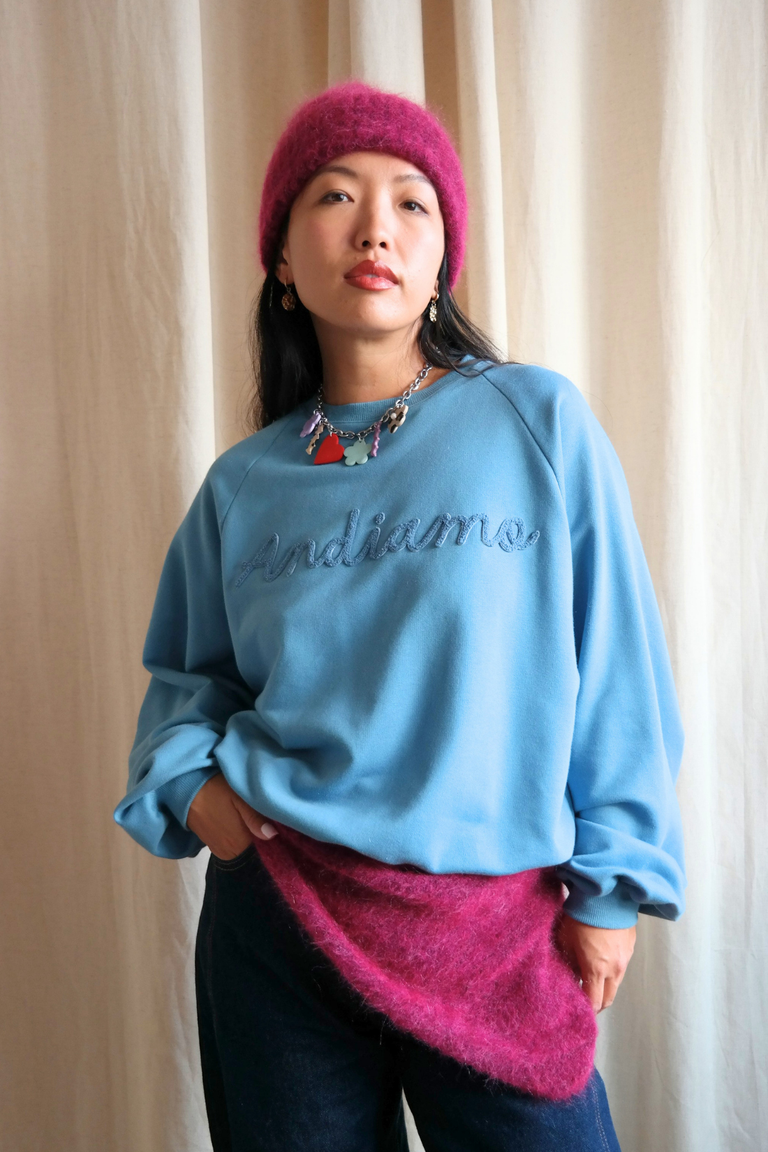 BLUZA ANDIAMO NIEBIESKA