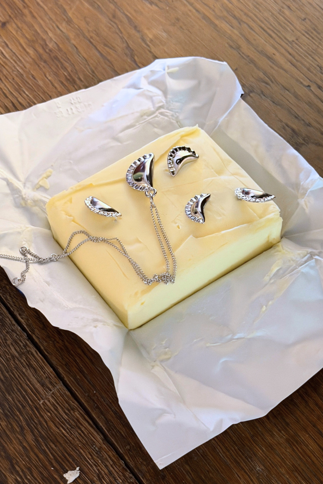 KOLCZYKI PIEROGI SREBRNE