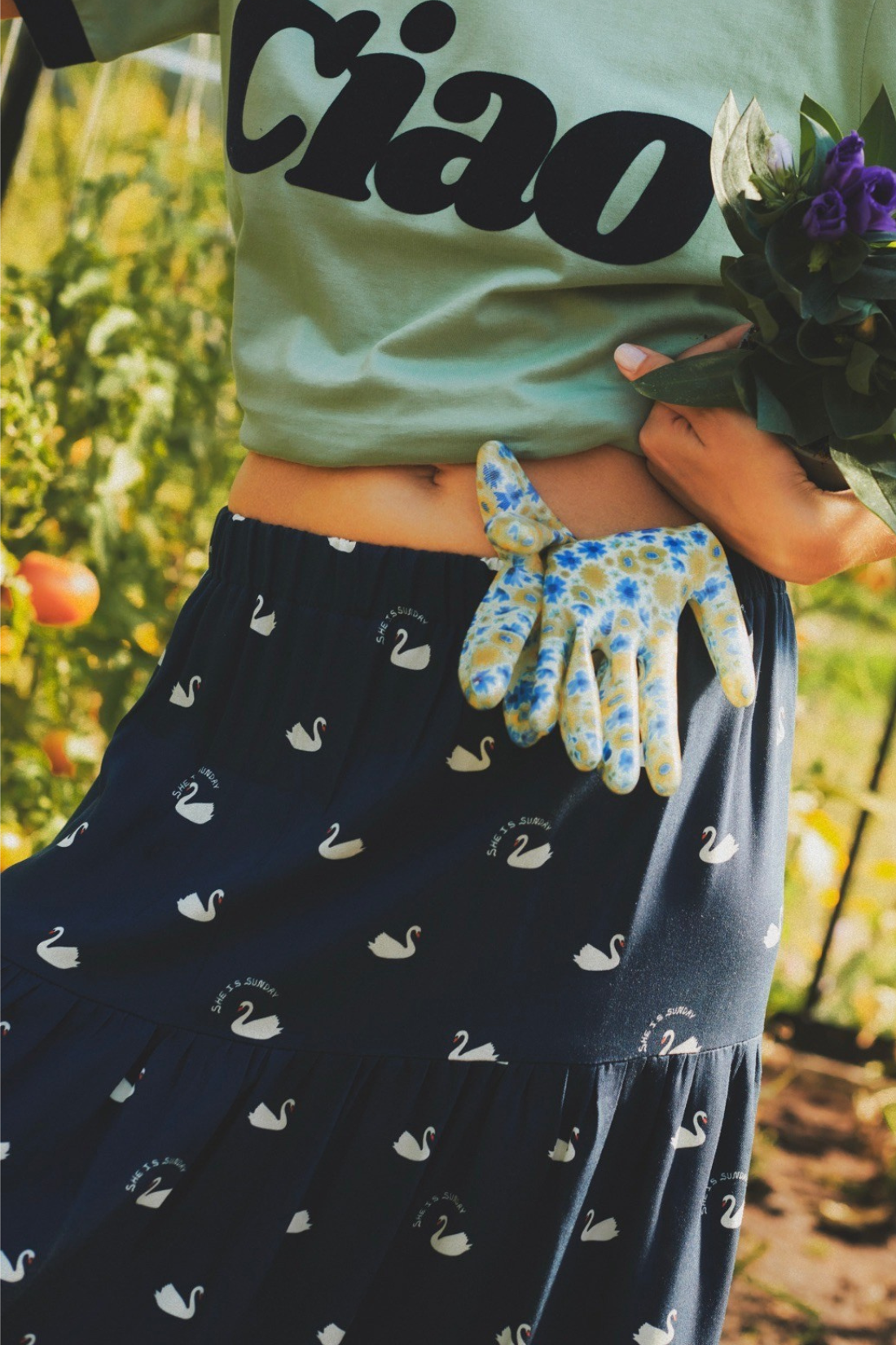 SPÓDNICA SELVA CIGNO BLU