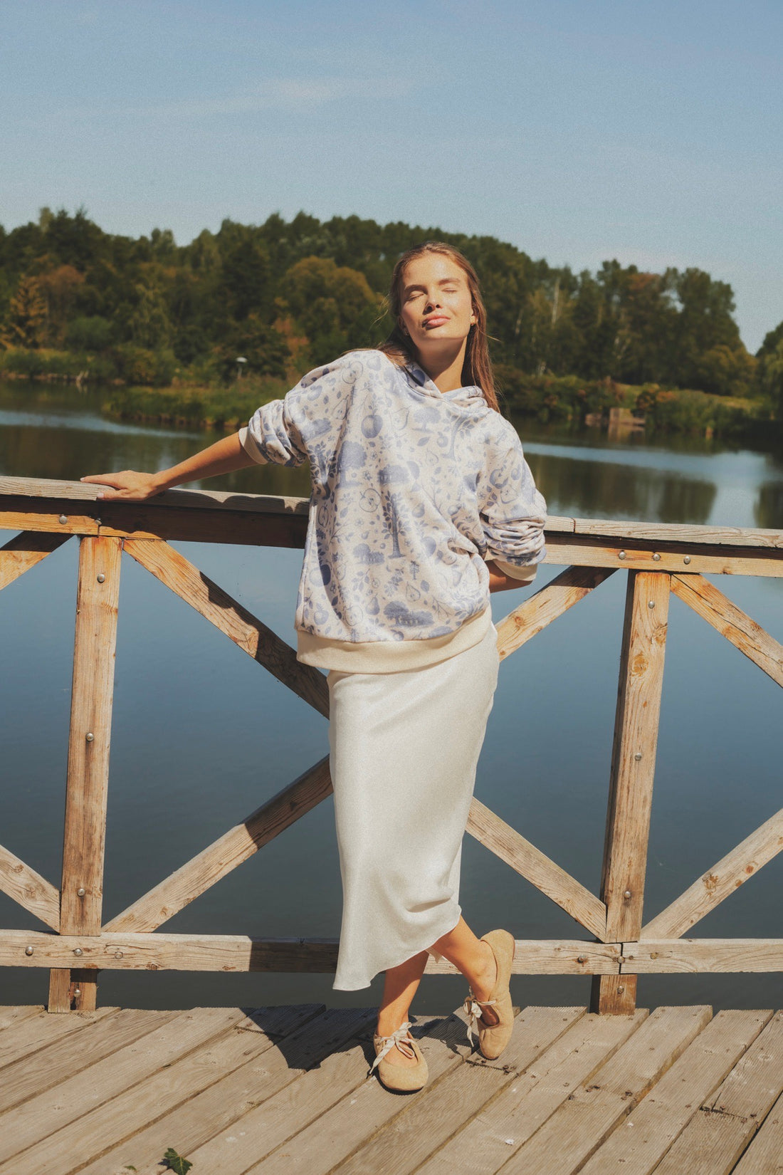 SPÓDNICA TOSKANIA ŚMIETANKOWA