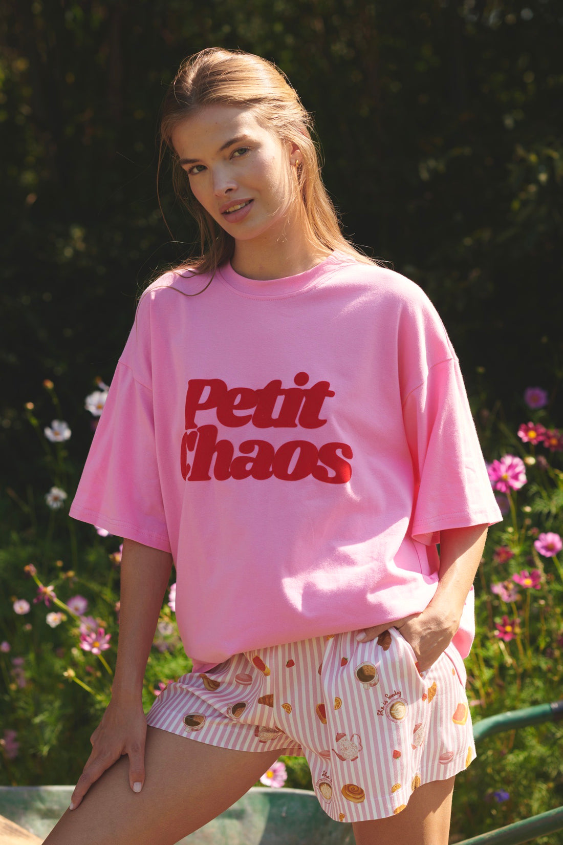 T-SHIRT PETIT CHAOS RÓŻOWY