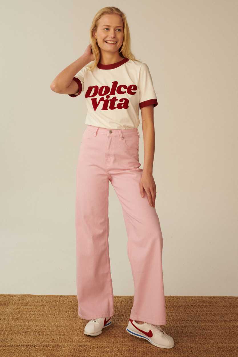 T-SHIRT DOLCE VITA BIAŁY