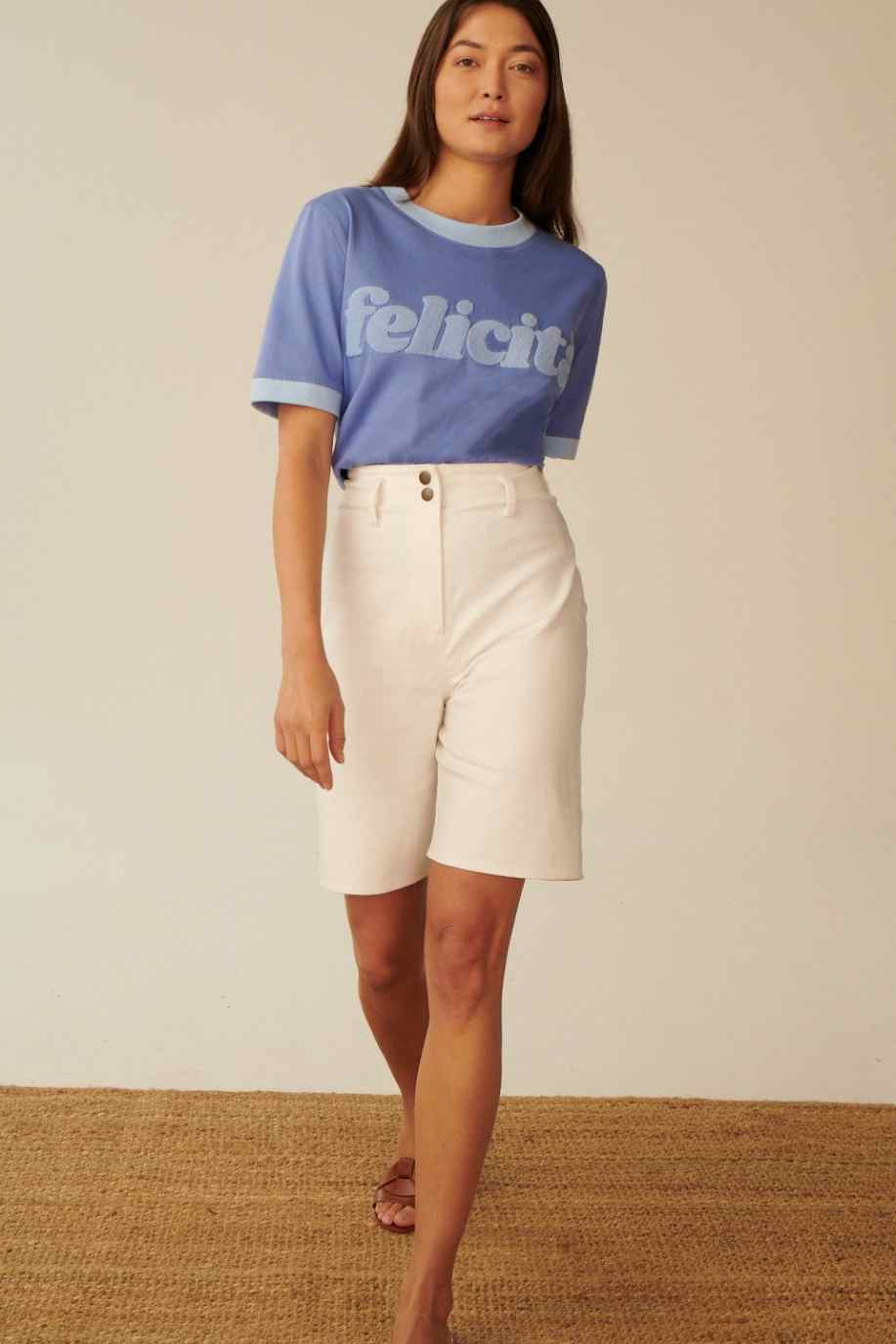 T-SHIRT FELICITA NIEBIESKI