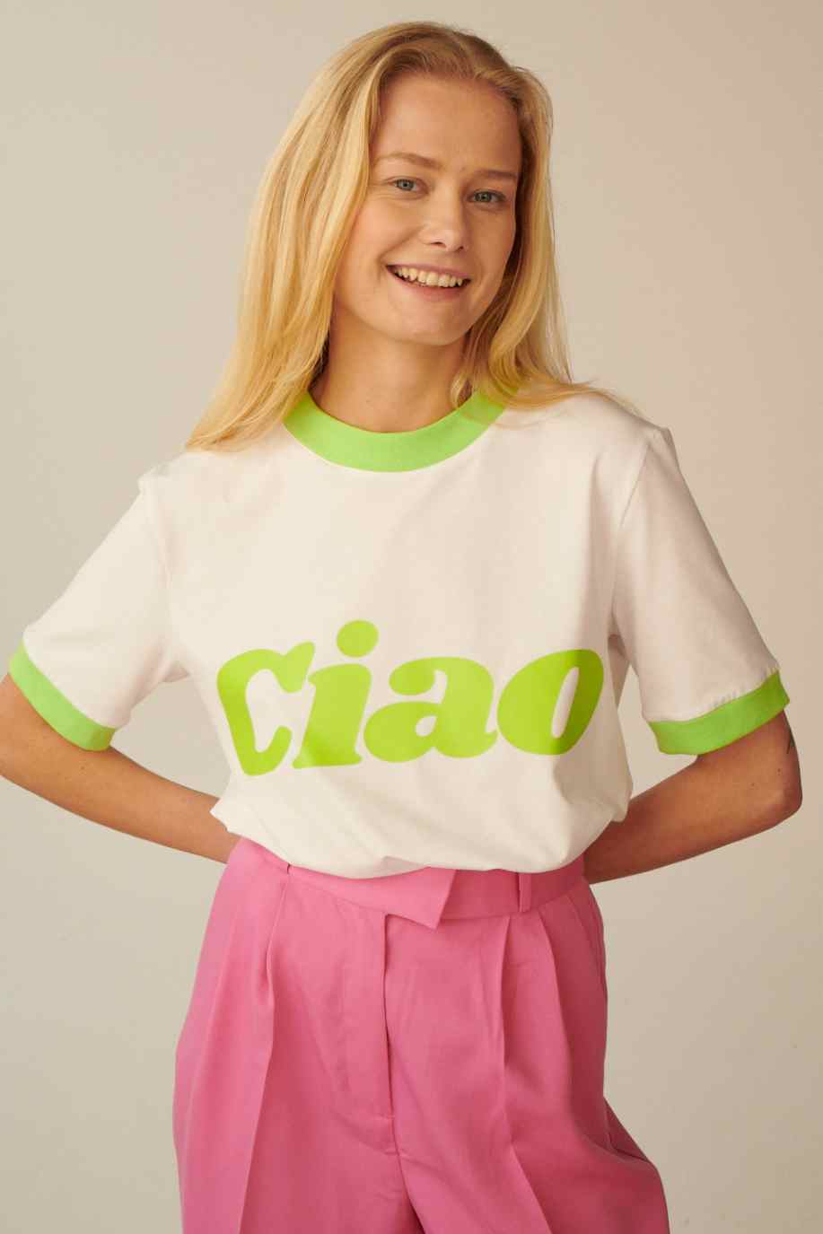 T-SHIRT CIAO LIMONKOWY