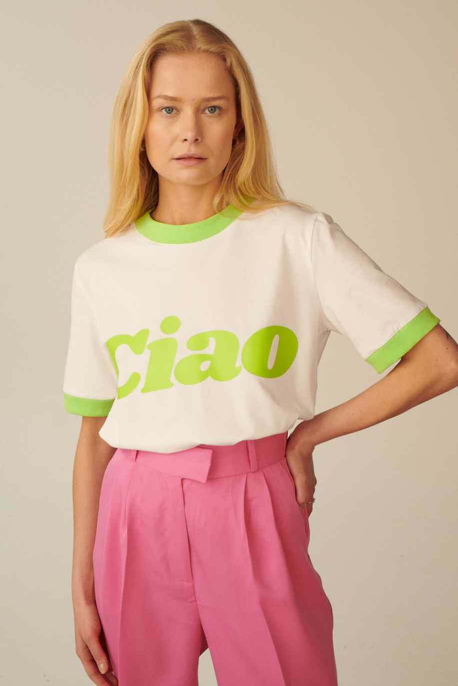 T-SHIRT CIAO LIMONKOWY