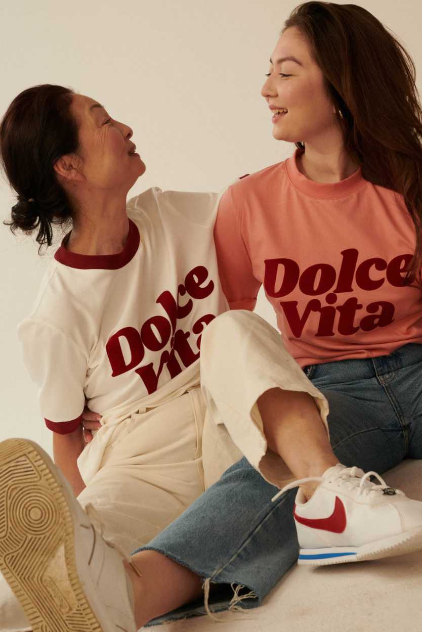 T-SHIRT DOLCE VITA KORALOWY