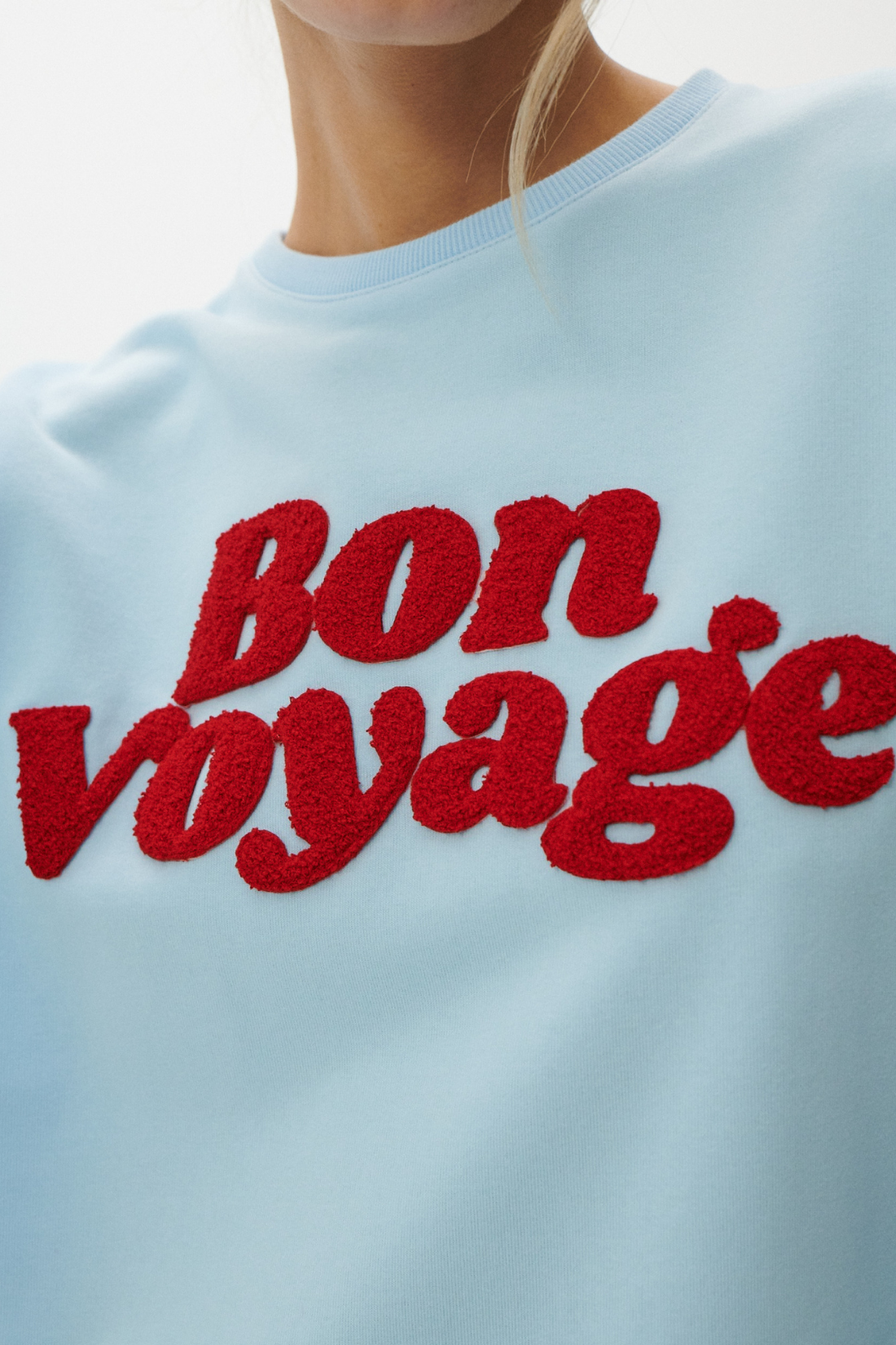 BLUZA BON VOYAGE BŁĘKITNA