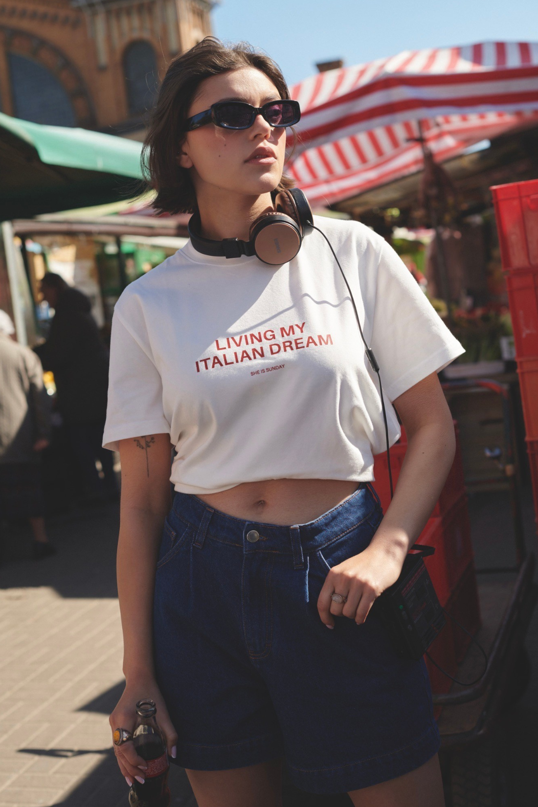 T-SHIRT ITALIAN DREAM ŚMIETANKOWY