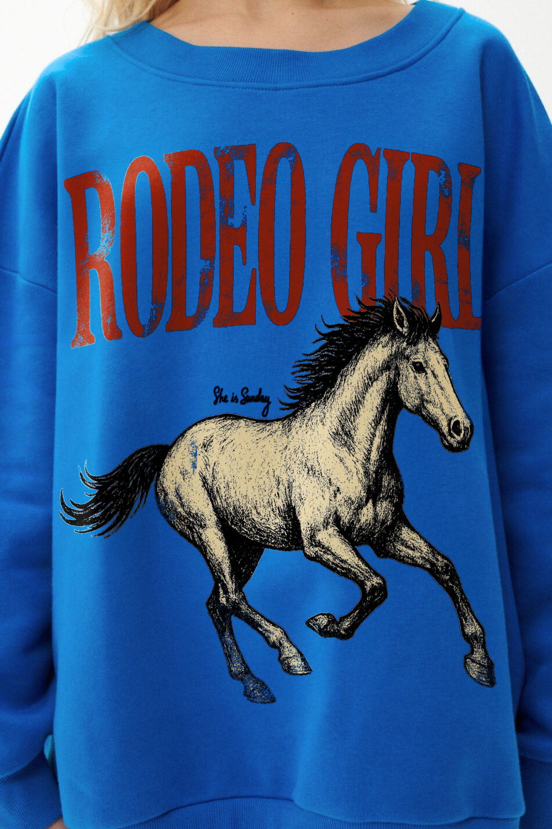 BLUZA RODEO NIEBIESKA
