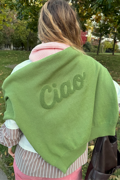 SWETER SADIE OLIWKOWY Z BAWEŁNY ORGANICZNEJ