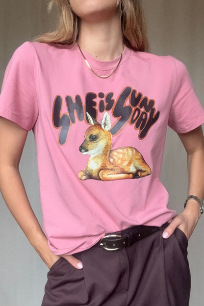 T-SHIRT JELONEK RÓŻOWY
