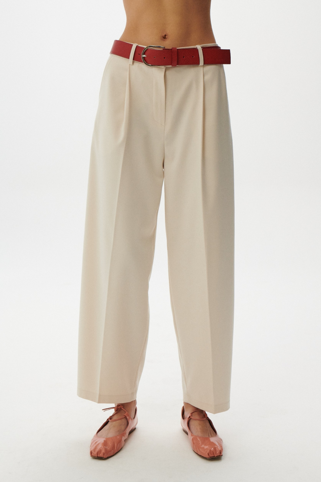 SPODNIE CELINE KREMOWE