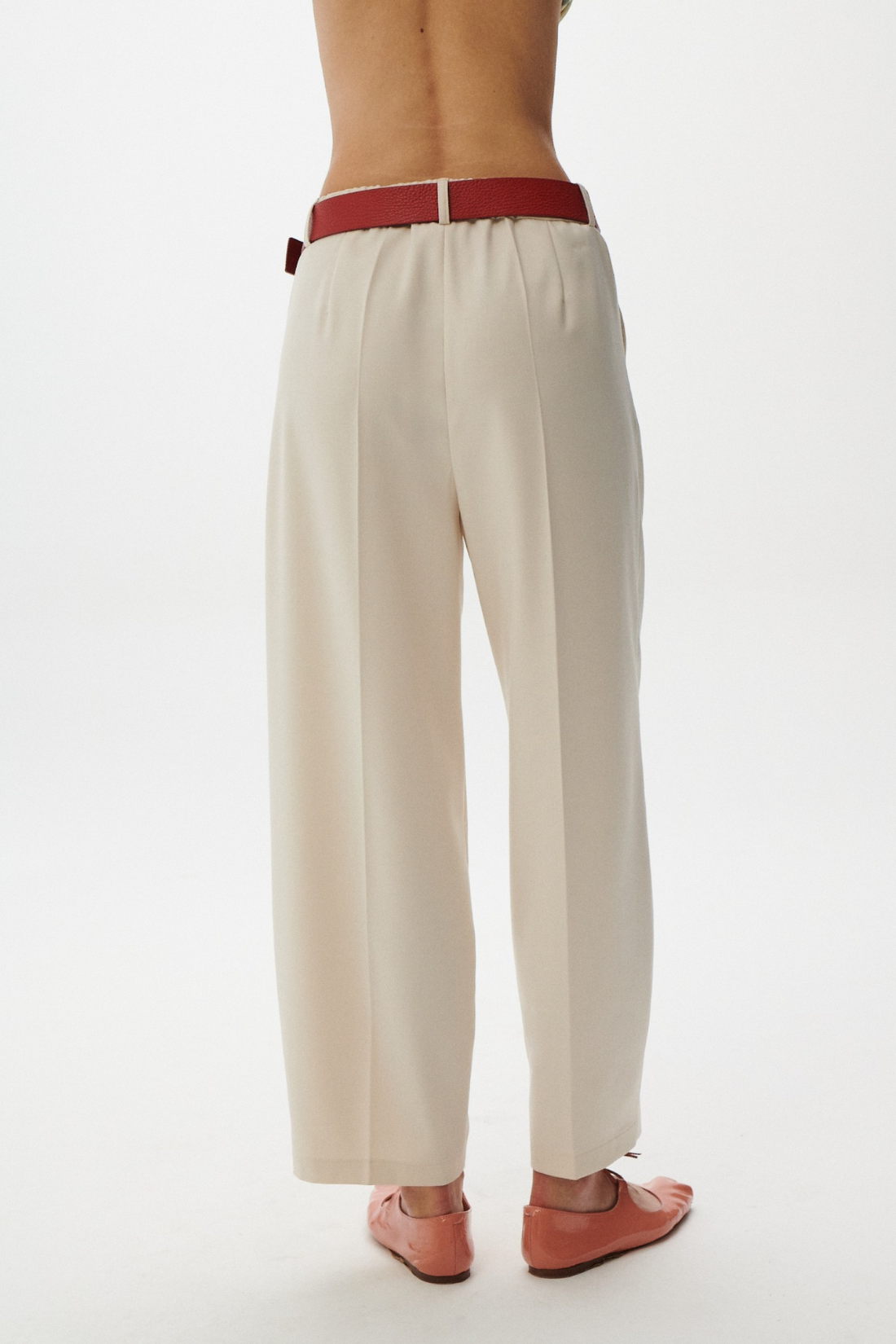 SPODNIE CELINE KREMOWE