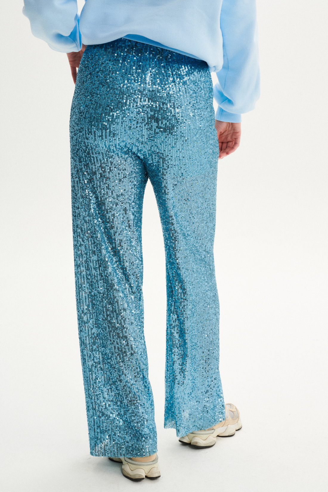 SPODNIE CEKINOWE CRYSTAL TURKUSOWE