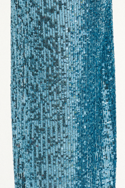 SPODNIE CEKINOWE CRYSTAL TURKUSOWE