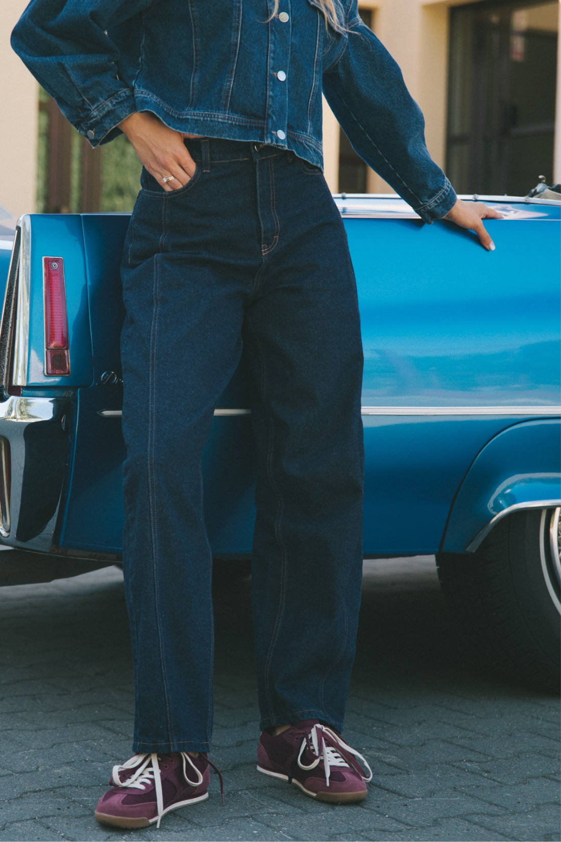 ELARA BARREL STANDARD JEANS DARK BLUE