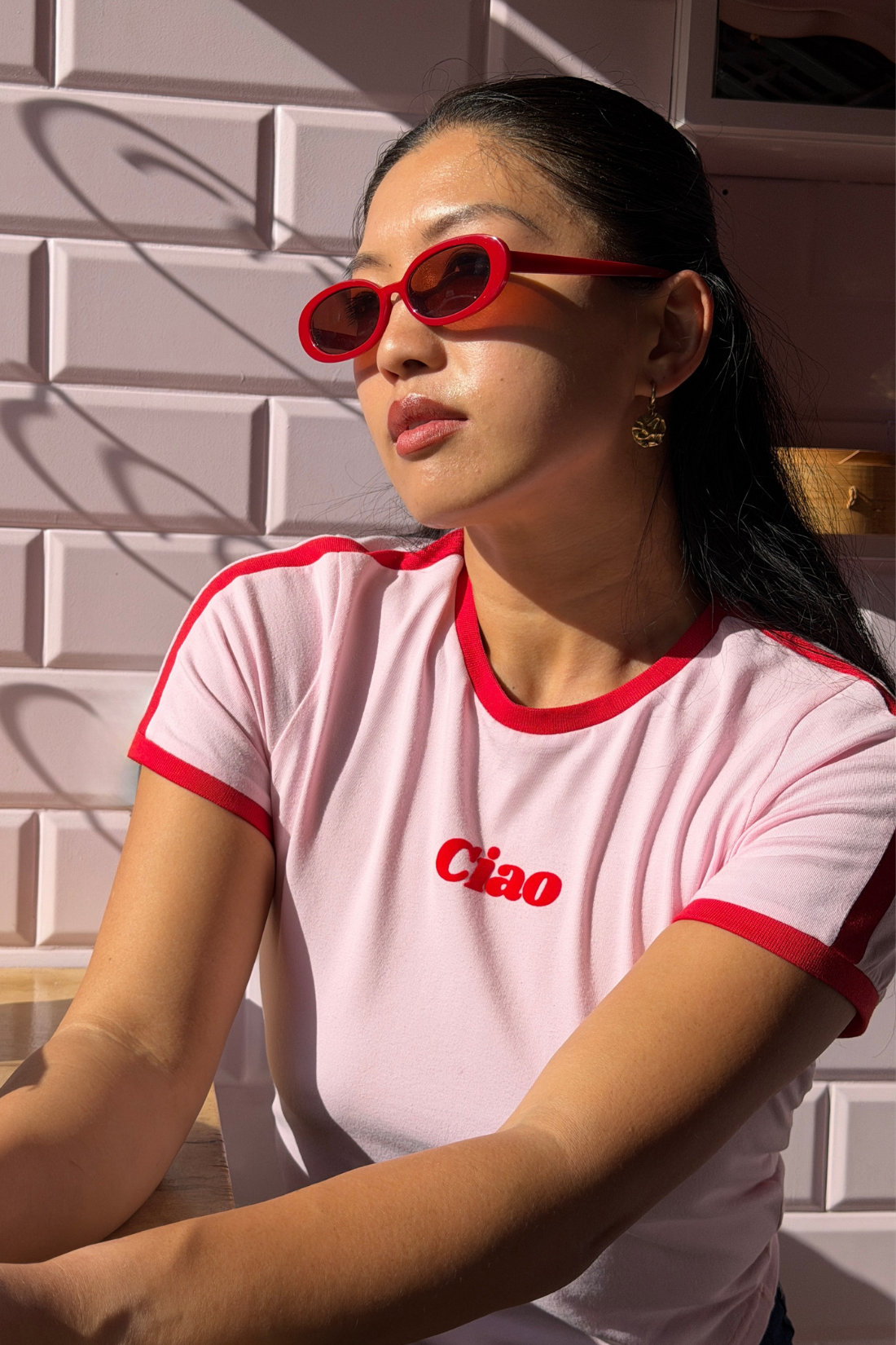T-SHIRT CIAO FOREVER RÓŻOWY