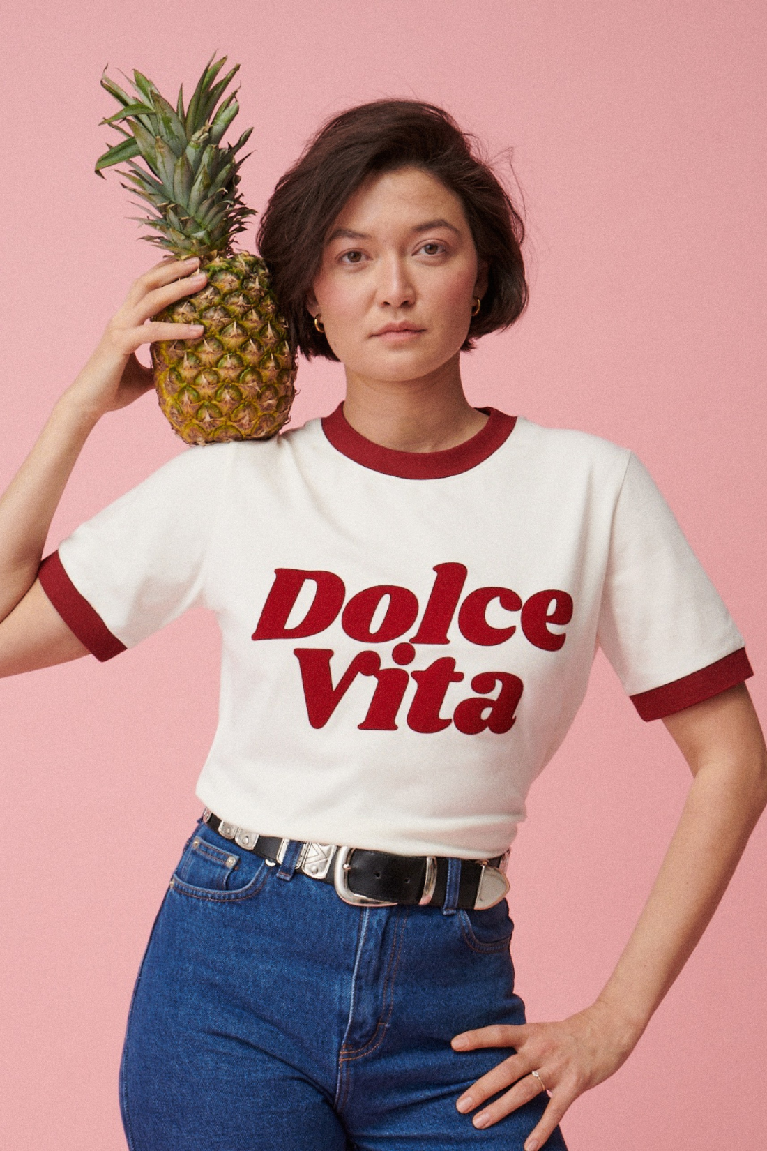 T-SHIRT DOLCE VITA BIAŁY