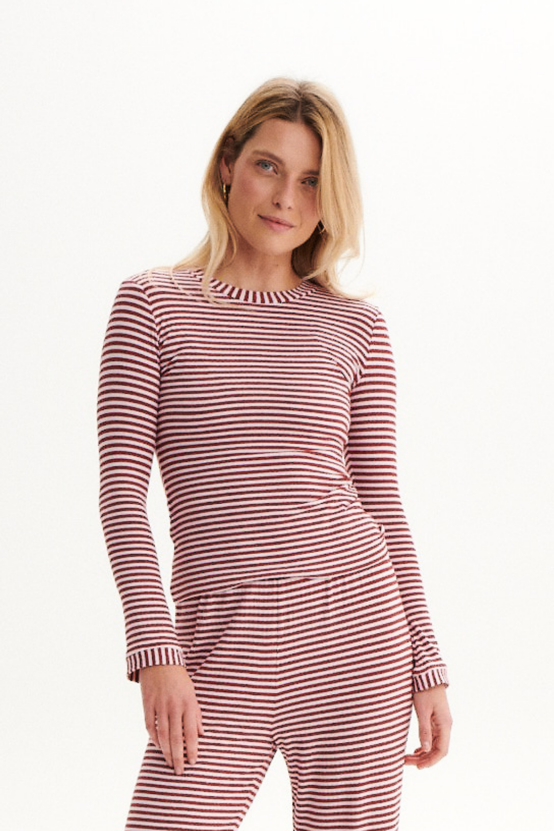 Longsleeve Cosi Cosi Striped Burgundy
