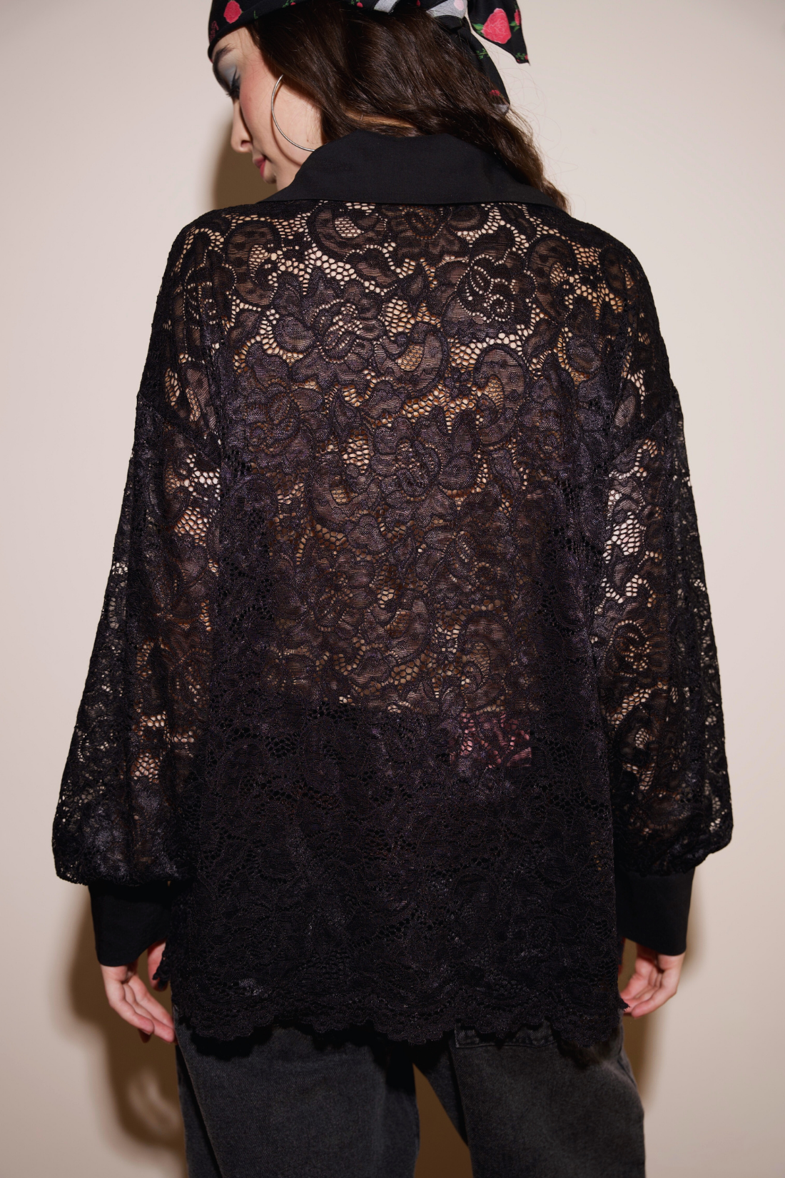 KOSZULA KORONKOWA SABRINA CZARNA