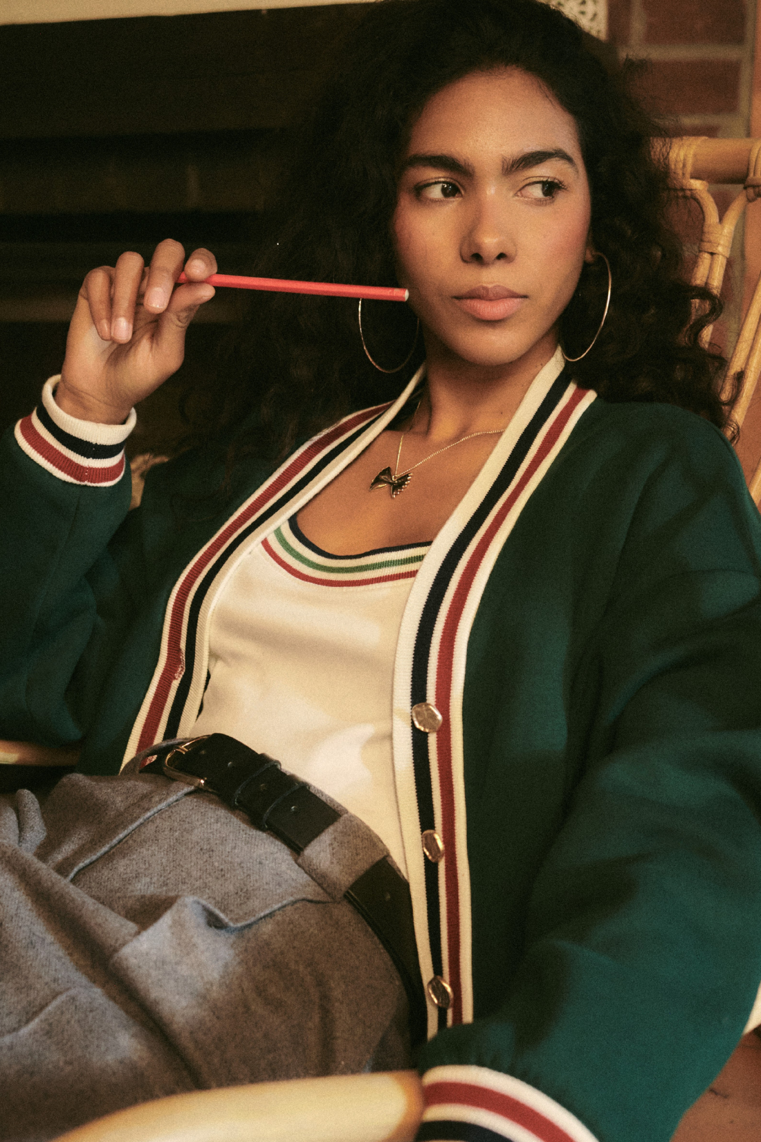 KARDIGAN PAPPAVERO ZIELONY