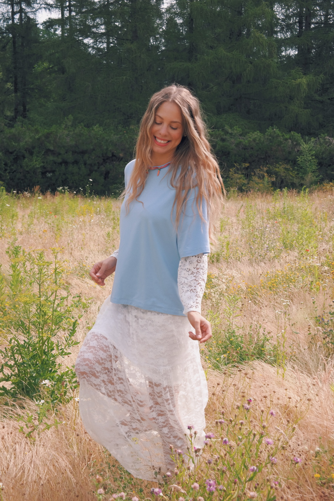 Vintage Longsleeve Pink with Lace