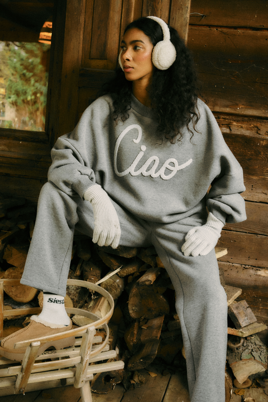 SPODNIE DOMENICA SZARY MELANŻ