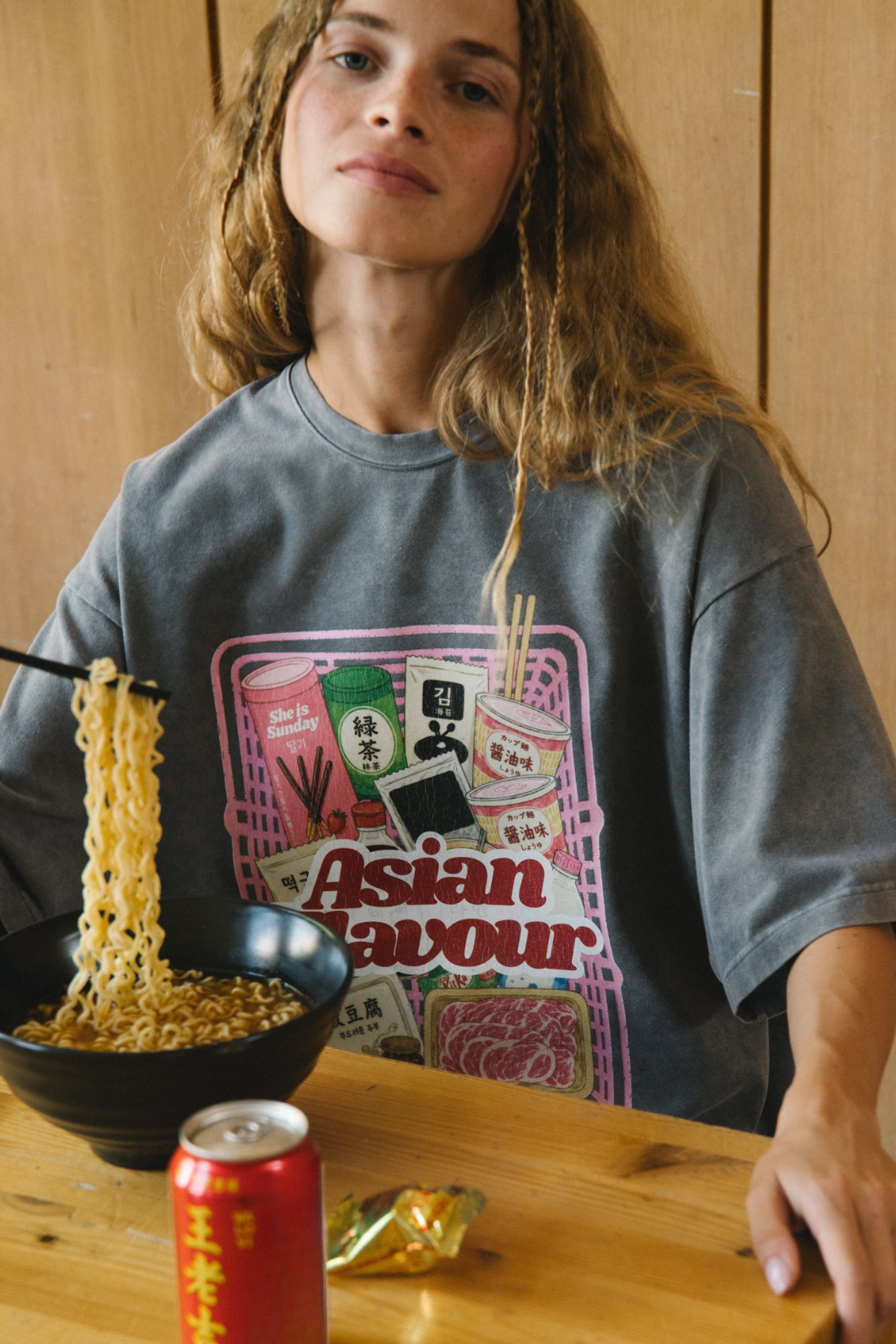 BLUE V-NECK FELICITA T-SHIRT