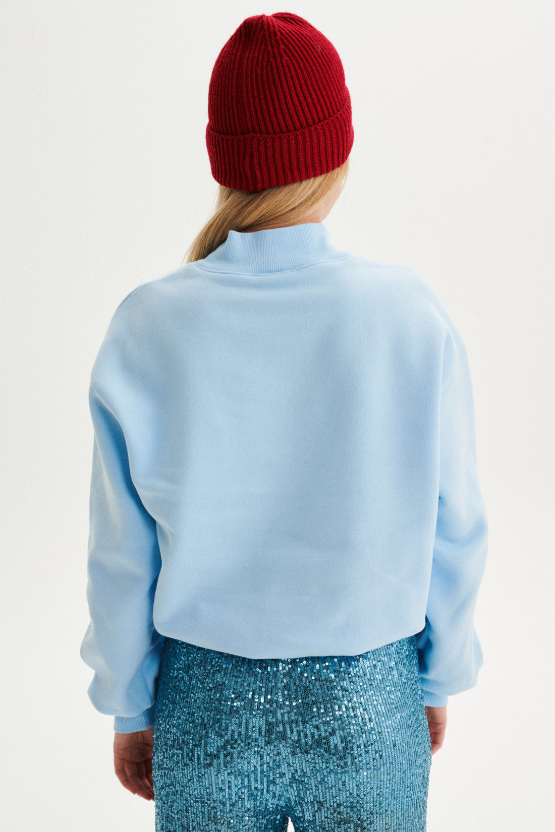 SANTA BABY LIGHT BLUE SWEATSHIRT