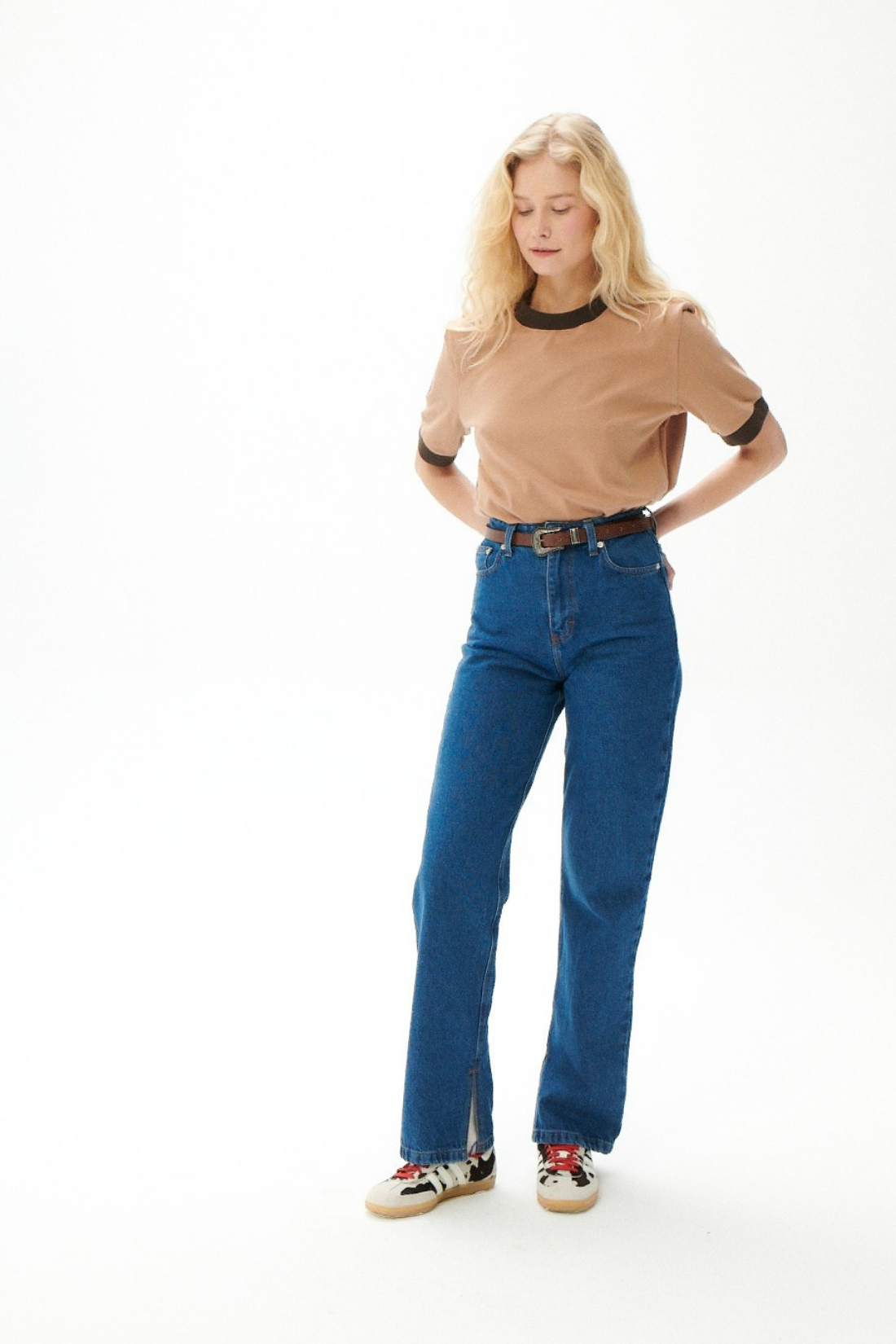 T-SHIRT BASIC SUNDAY BRĄZOWY