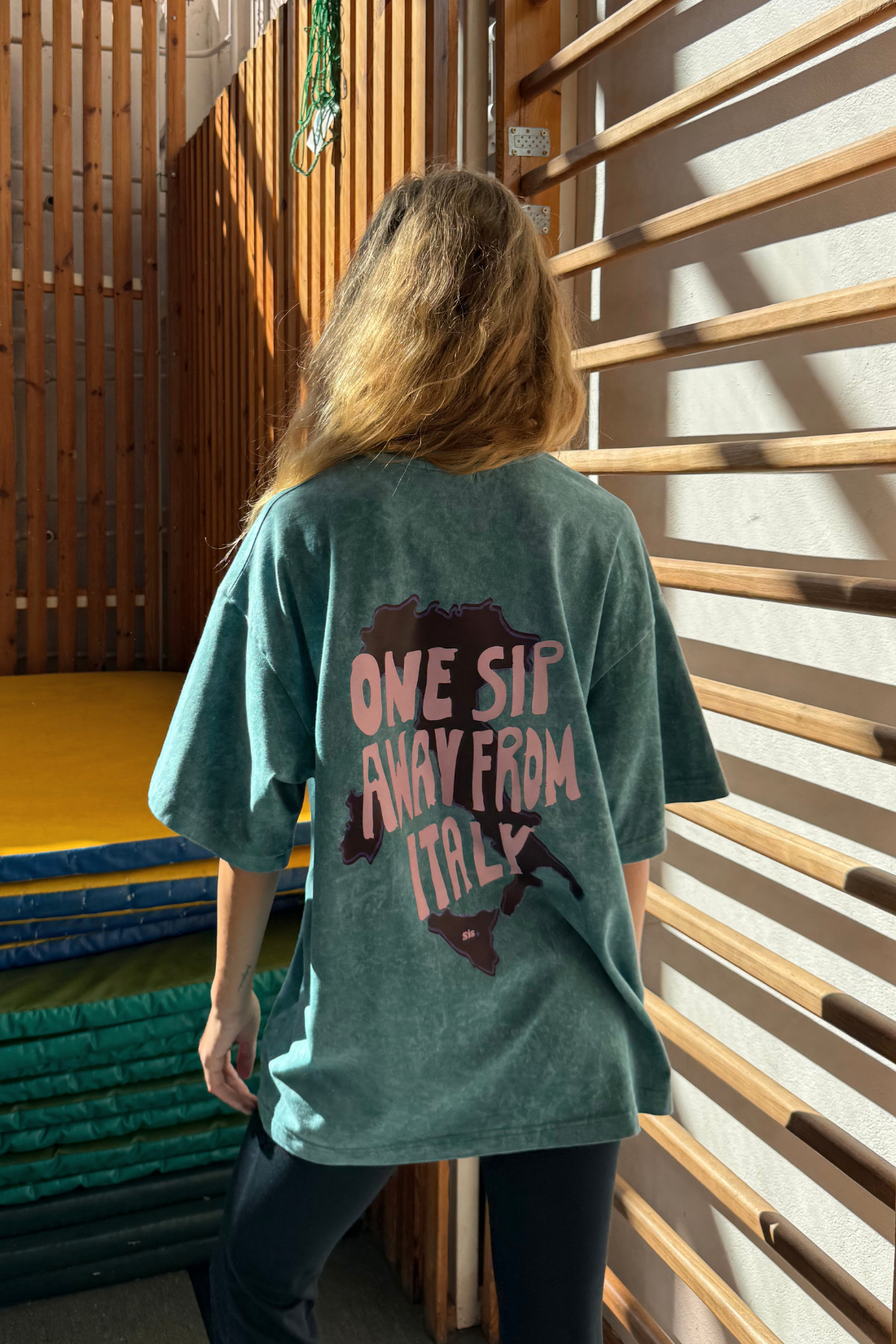 T-SHIRT ONE SIP VINTAGE ZIELONY