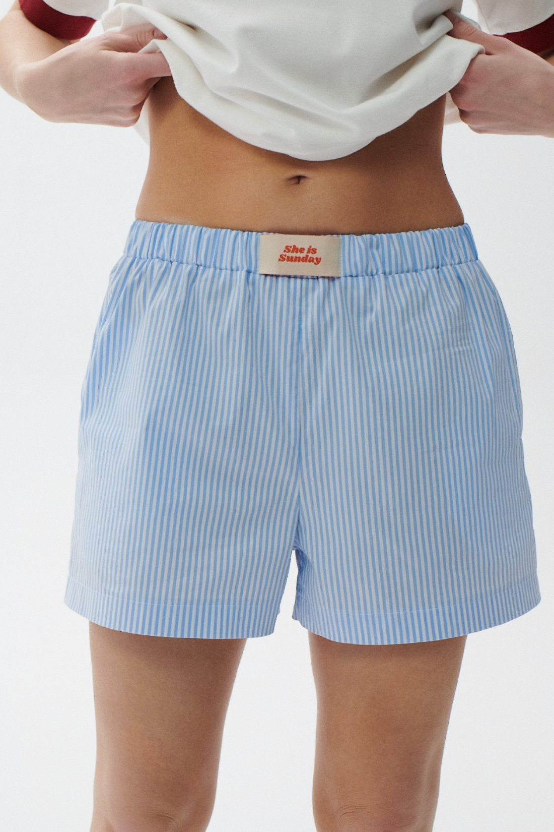 SZORTY PANAMA NIEBIESKIE