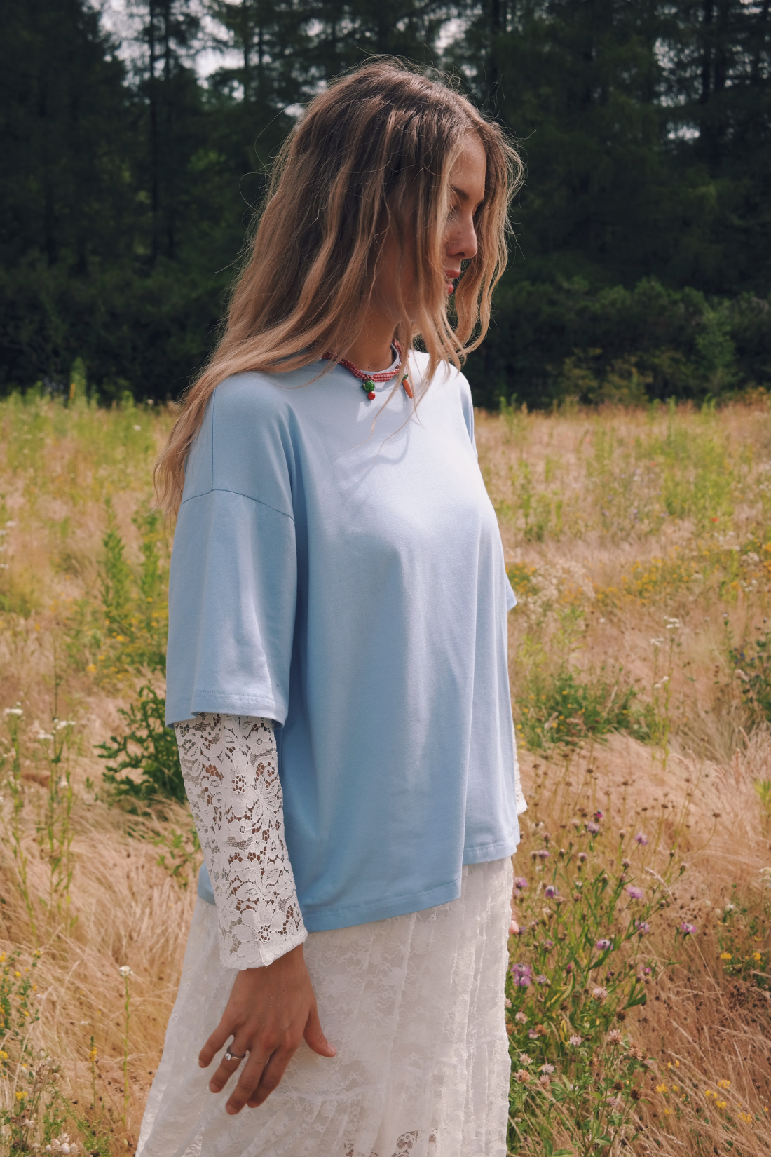 Vintage Longsleeve Pink with Lace