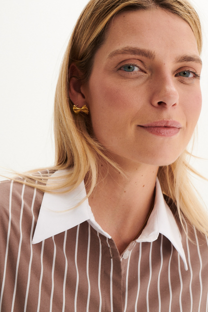 KOSZULA HAZE STRIPED MOKKA