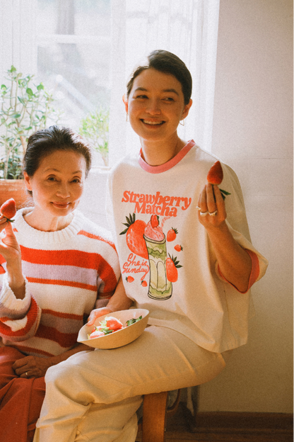T-SHIRT STRAWBERRY MATCHA BOXY