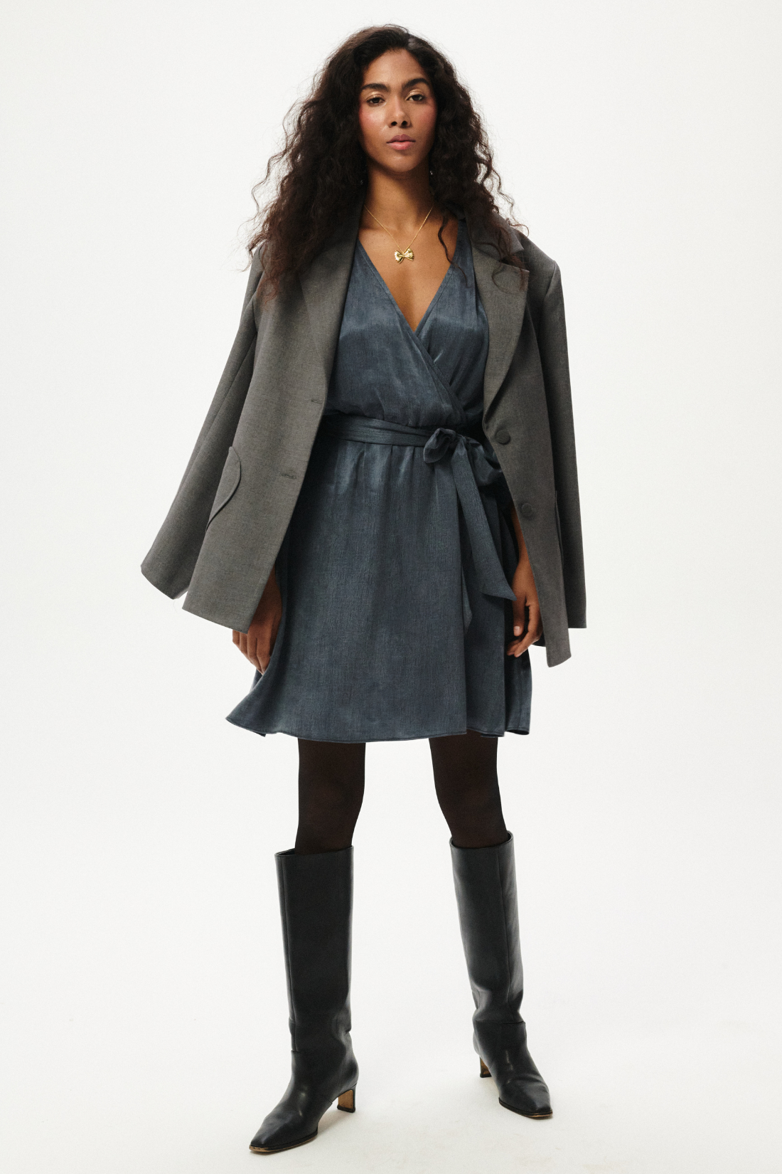 GRISELLE MINI DRESS GRAY