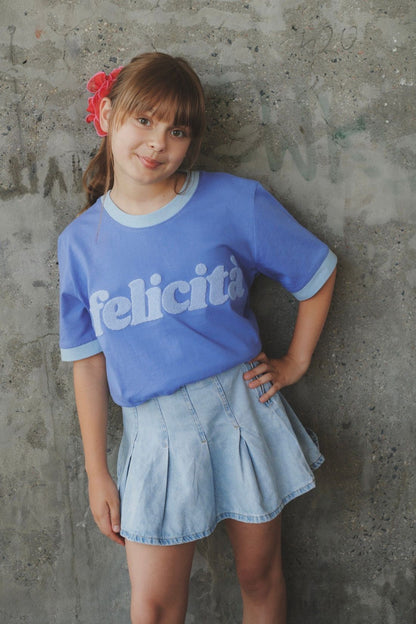T-SHIRT FELICITA NIEBIESKI