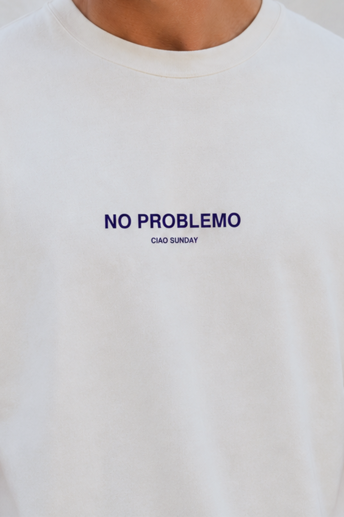 T-SHIRT NO PROBLEMO ŚMIETANKOWY - MEN