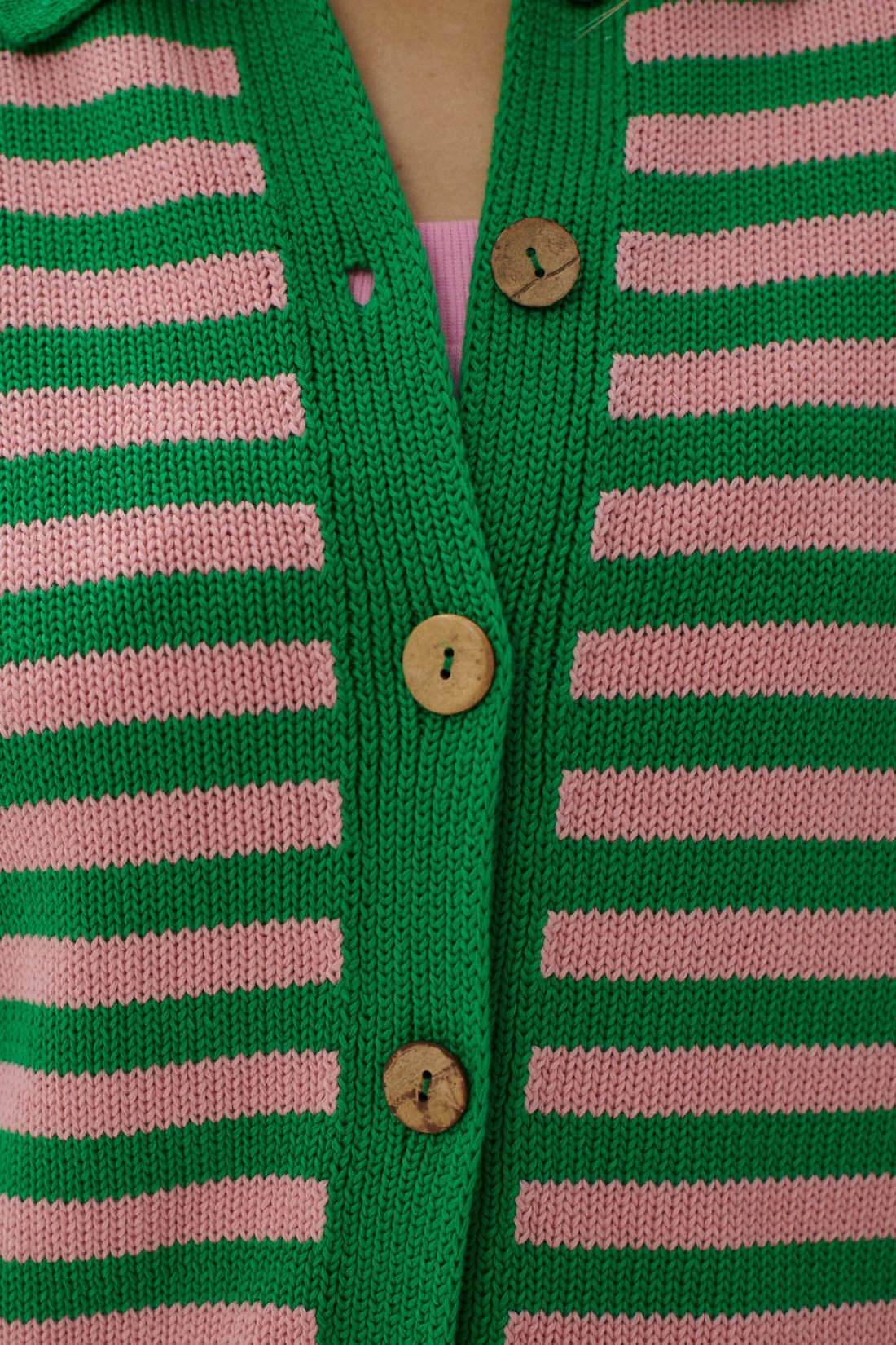 KARDIGAN MIRIELLE Z BAWEŁNY ORGANICZNEJ W PASKI